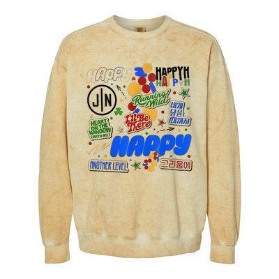 Jin Happy Jin ILl Be There Colorblast Crewneck Sweatshirt