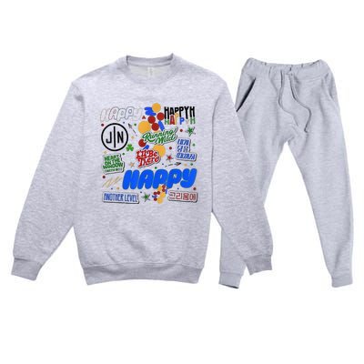 Jin Happy Jin ILl Be There Premium Crewneck Sweatsuit Set