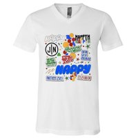 Jin Happy Jin ILl Be There V-Neck T-Shirt