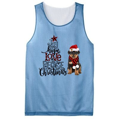 Joy Hope Love Peace Christmas Rottweiler 2020 Gift Mesh Reversible Basketball Jersey Tank