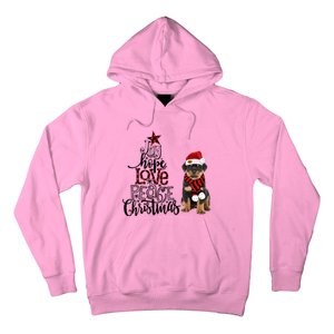 Joy Hope Love Peace Christmas Rottweiler 2020 Gift Hoodie