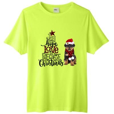 Joy Hope Love Peace Christmas Rottweiler 2020 Gift Tall Fusion ChromaSoft Performance T-Shirt