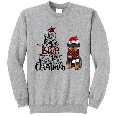 Joy Hope Love Peace Christmas Rottweiler 2020 Gift Sweatshirt