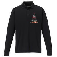 Joy Hope Love Camping Christmas Funny Camping Christmas Tree Gift Performance Long Sleeve Polo