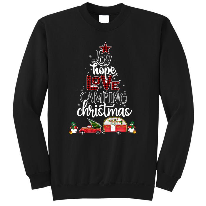 Joy Hope Love Camping Christmas Funny Camping Christmas Tree Gift Sweatshirt