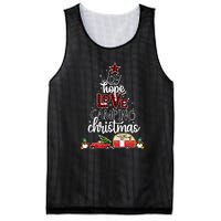 Joy Hope Love Camping Christmas Funny Camping Christmas Tree Gift Mesh Reversible Basketball Jersey Tank