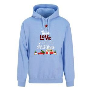 Joy Hope Love Camping Christmas Funny Camping Christmas Tree Gift Unisex Surf Hoodie