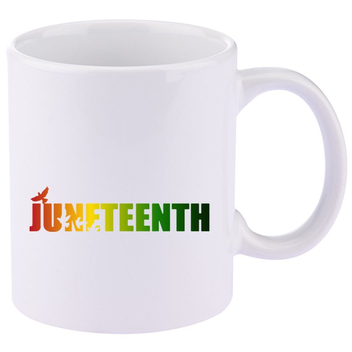 Juneteenth Holiday Logo 11oz C Handle Ceramic Mug
