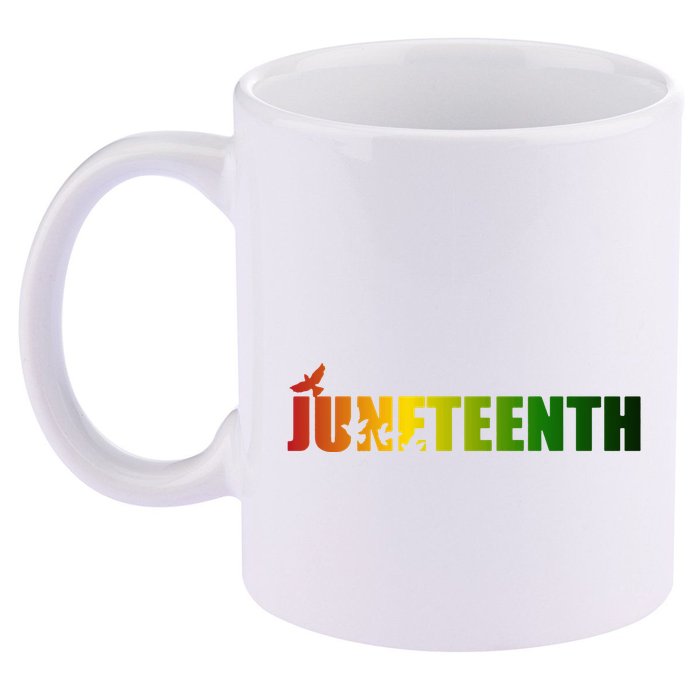Juneteenth Holiday Logo 11oz C Handle Ceramic Mug