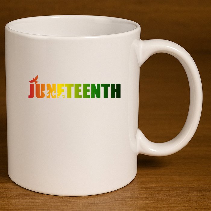 Juneteenth Holiday Logo 11oz C Handle Ceramic Mug