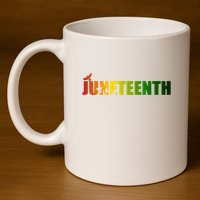 Juneteenth Holiday Logo 11oz C Handle Ceramic Mug