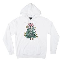 Joy Hope Love Peace Christmas Tree Coquette Bow Xmas Girl Hoodie