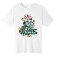 Joy Hope Love Peace Christmas Tree Coquette Bow Xmas Girl Tall Fusion ChromaSoft Performance T-Shirt