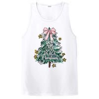 Joy Hope Love Peace Christmas Tree Coquette Bow Xmas Girl PosiCharge Competitor Tank