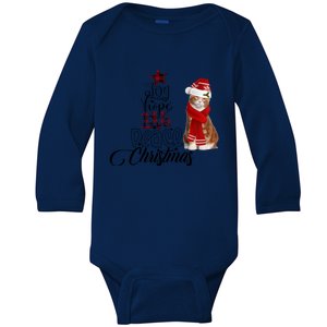 Joy Hope Love Peace Christmas Cat Decor Lights Xmas Gift Baby Long Sleeve Bodysuit