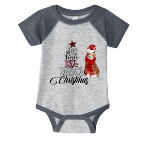 Joy Hope Love Peace Christmas Cat Decor Lights Xmas Gift Infant Baby Jersey Bodysuit