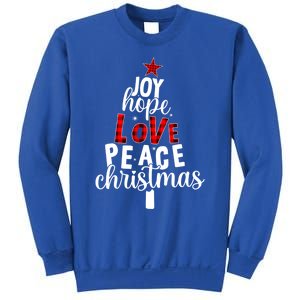 Joy Hope Love Peace Christmas Christian Faith Follower Funny Gift Sweatshirt