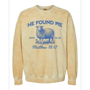 Jesus He Left The 99 To Find Me Christian Colorblast Crewneck Sweatshirt