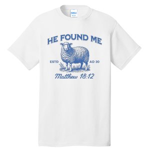 Jesus He Left The 99 To Find Me Christian Tall T-Shirt