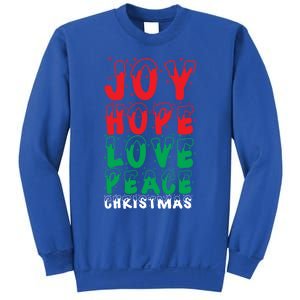 Joy Hope Love Peace Christmas Pajamas Xmas Gift Cool Gift Sweatshirt