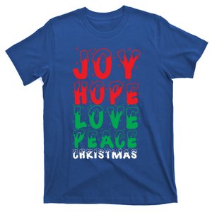 Joy Hope Love Peace Christmas Pajamas Xmas Gift Cool Gift T-Shirt