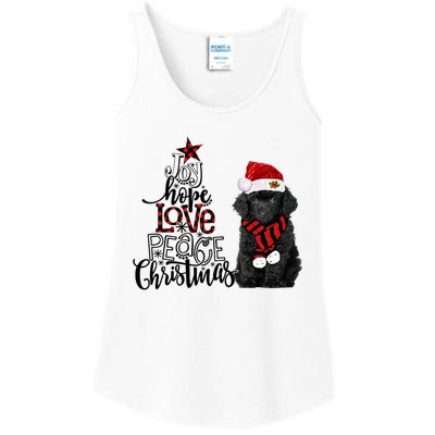 Joy Hope Love Peace Christmas Black Toy Poodle 2020 Funny Gift Ladies Essential Tank