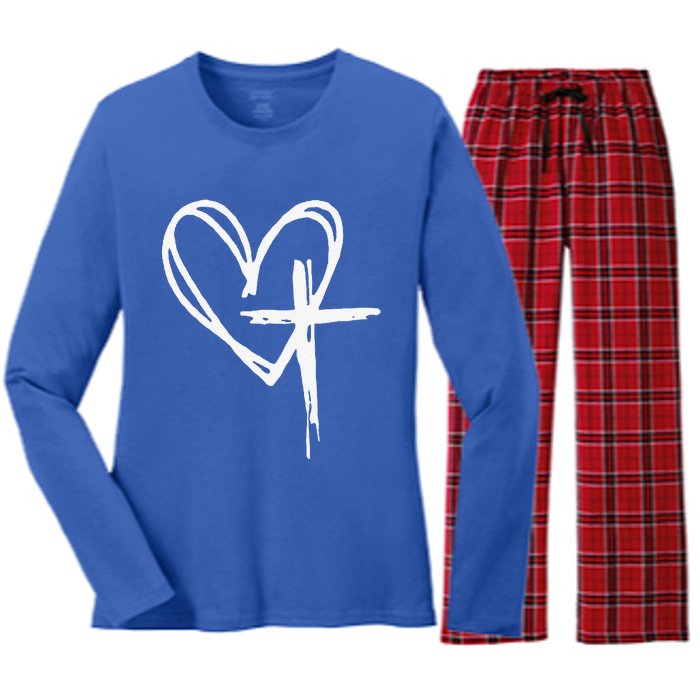 Jesus Has My Back Gift Women's Long Sleeve Flannel Pajama Set 