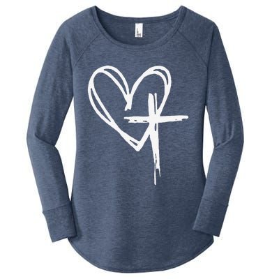 Jesus Has My Back Gift Women's Perfect Tri Tunic Long Sleeve Shirt