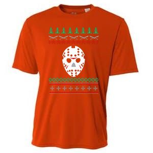 Jason Hockey Mask Ugly Christmas Holiday Festive  Cooling Performance Crew T-Shirt