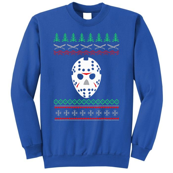 Jason Hockey Mask Ugly Christmas Holiday Festive  Sweatshirt