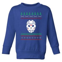 Jason Hockey Mask Ugly Christmas Holiday Festive  Toddler Sweatshirt