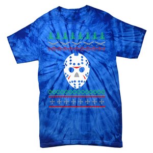 Jason Hockey Mask Ugly Christmas Holiday Festive  Tie-Dye T-Shirt