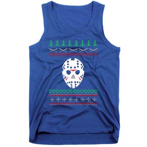 Jason Hockey Mask Ugly Christmas Holiday Festive  Tank Top