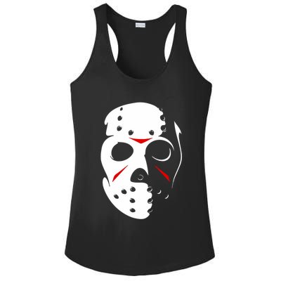 Jason Hockey Mask Halloween Friday 13th Ladies PosiCharge Competitor Racerback Tank