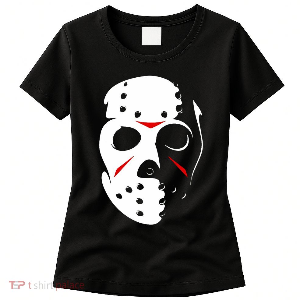 Jason Hockey Mask Halloween Friday 13th Womens T-Shirt