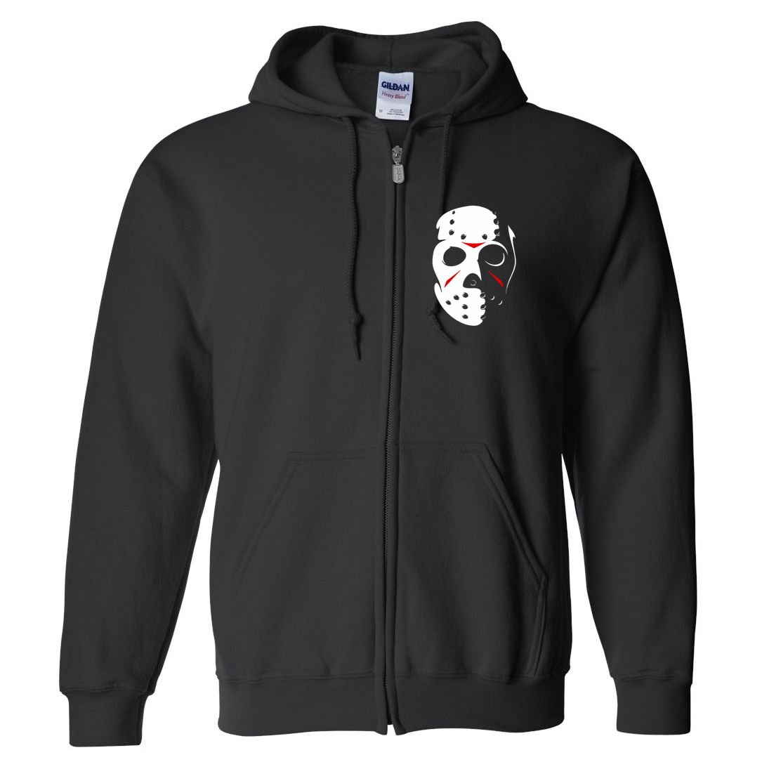 Jason Hockey Mask Halloween Friday 13th Full Zip Hoodie