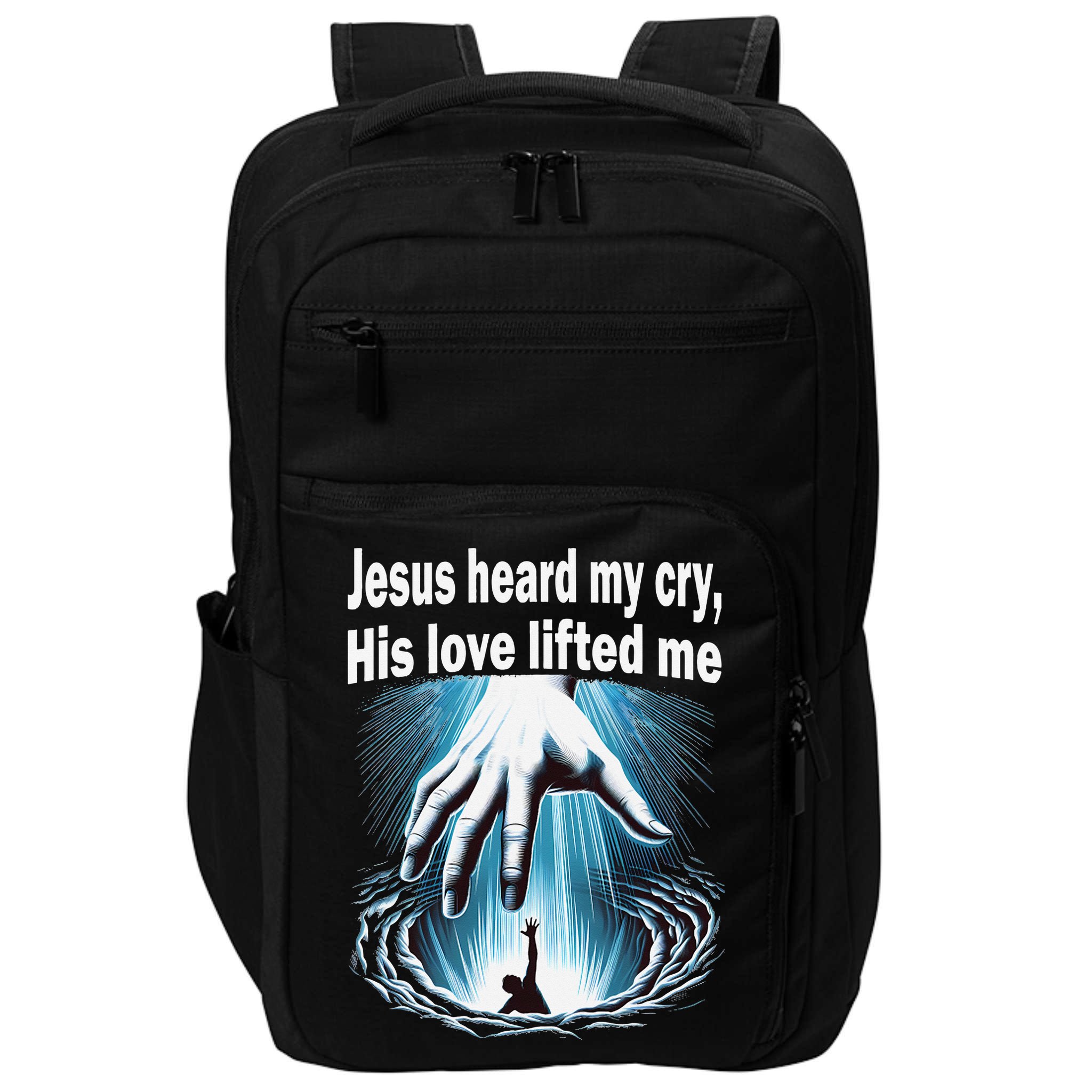 Jesus Heard My Cry His Love Lifted Me Impact Tech Backpack
