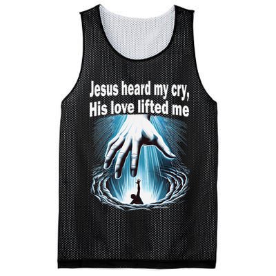 Jesus Heard My Cry His Love Lifted Me Mesh Reversible Basketball Jersey Tank