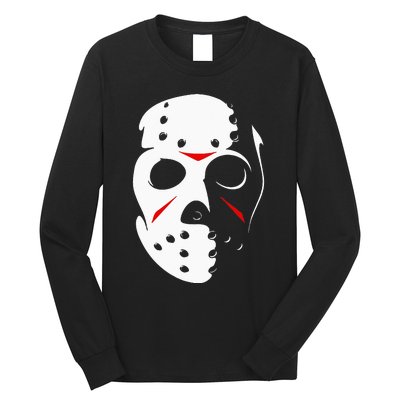 Jason Hockey Mask Halloween Friday 13TH Long Sleeve Shirt