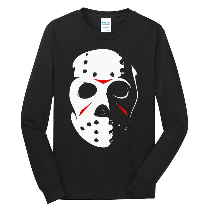 Jason Hockey Mask Halloween Friday 13TH Tall Long Sleeve T-Shirt