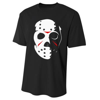 Jason Hockey Mask Halloween Friday 13TH Performance Sprint T-Shirt