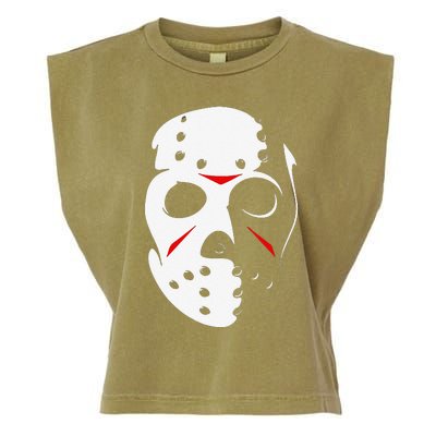 Jason Hockey Mask Halloween Friday 13TH Garment-Dyed Women's Muscle Tee