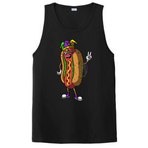 Jester Hotdog Masquerade Mask Mardi Gras Carnival Parade Cool Gift PosiCharge Competitor Tank