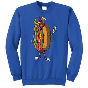 Jester Hotdog Masquerade Mask Mardi Gras Carnival Parade Cool Gift Sweatshirt