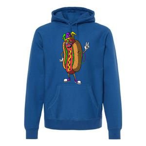 Jester Hotdog Masquerade Mask Mardi Gras Carnival Parade Cool Gift Premium Hoodie