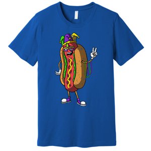 Jester Hotdog Masquerade Mask Mardi Gras Carnival Parade Cool Gift Premium T-Shirt