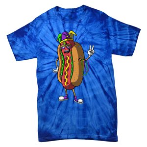 Jester Hotdog Masquerade Mask Mardi Gras Carnival Parade Cool Gift Tie-Dye T-Shirt