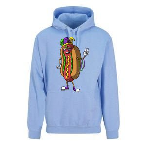 Jester Hotdog Masquerade Mask Mardi Gras Carnival Parade Cool Gift Unisex Surf Hoodie