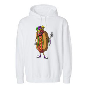 Jester Hotdog Masquerade Mask Mardi Gras Carnival Parade Cool Gift Garment-Dyed Fleece Hoodie