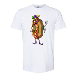 Jester Hotdog Masquerade Mask Mardi Gras Carnival Parade Cool Gift Softstyle CVC T-Shirt